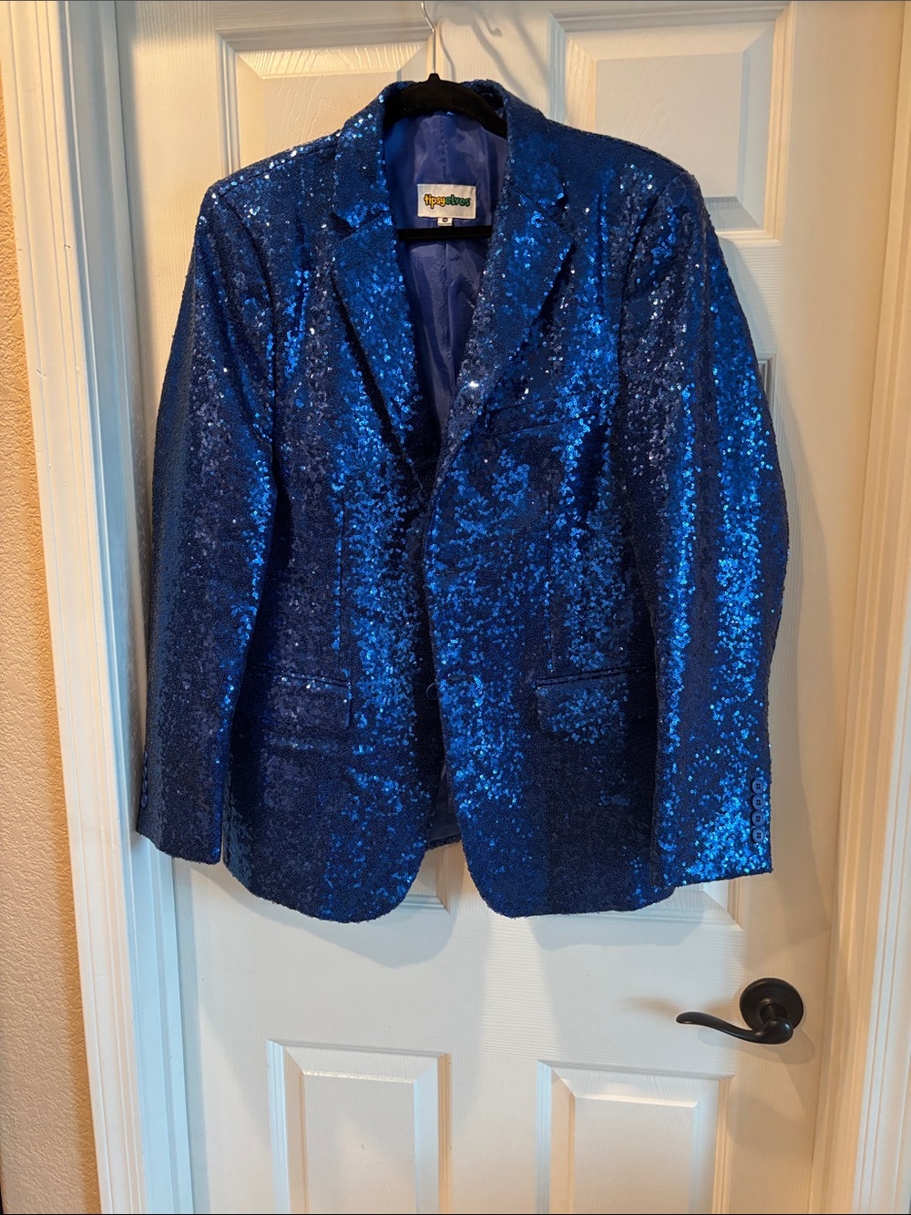 TIPSY elves Men’s Blue Sequin Jacket